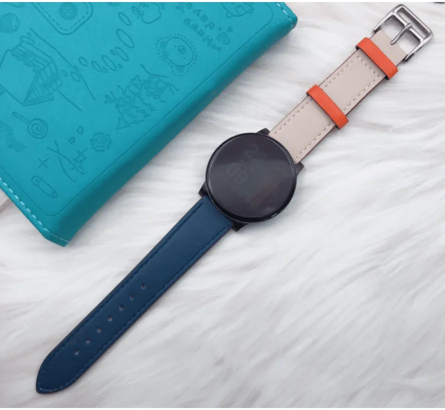Amazfit GTR 2 Leather Strap (White/Dark Blue)
