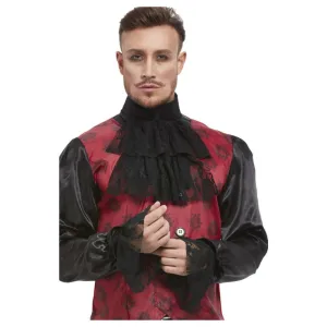 Black Cravat and Cuff Set