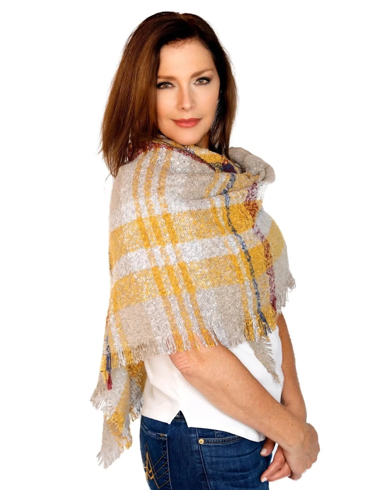 Casaba Womens Warm Winter Scarves Scarf Wraps Shawls Blankets Triangle Plaid