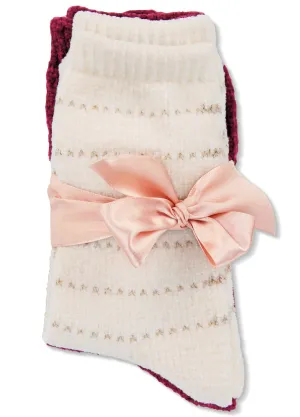 Cozy Socks 2 Pack - Red Multi
