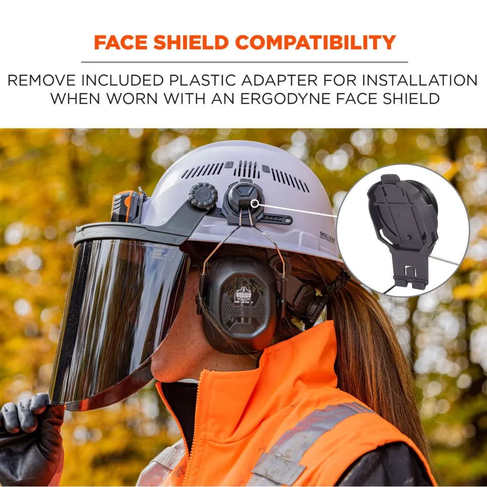 Ergodyne 60259 #8880 Full Brim Gray NRR 26db Mounted Earmuffs