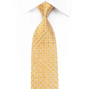 Franco Ferraro Yellow Trellis On White With Silver Sparkles