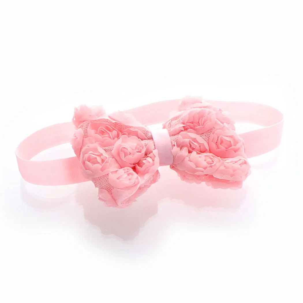 Girls Rose Bow Headband