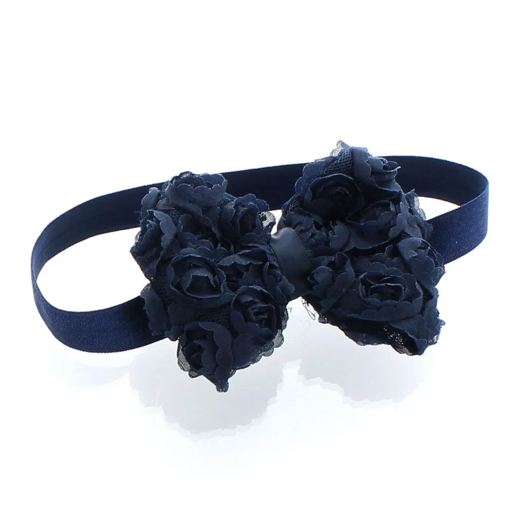 Girls Rose Bow Headband