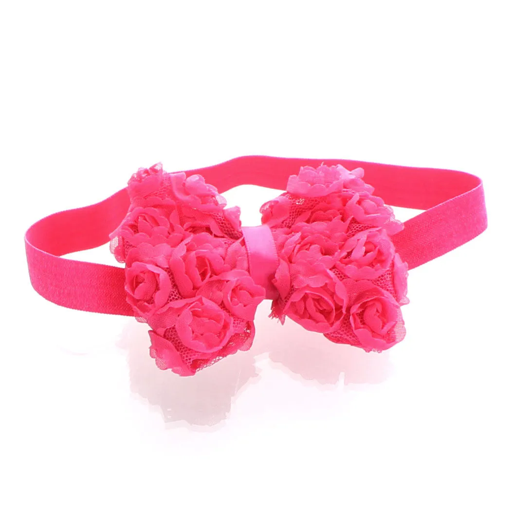 Girls Rose Bow Headband