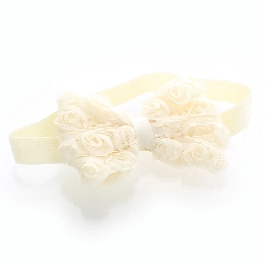 Girls Rose Bow Headband