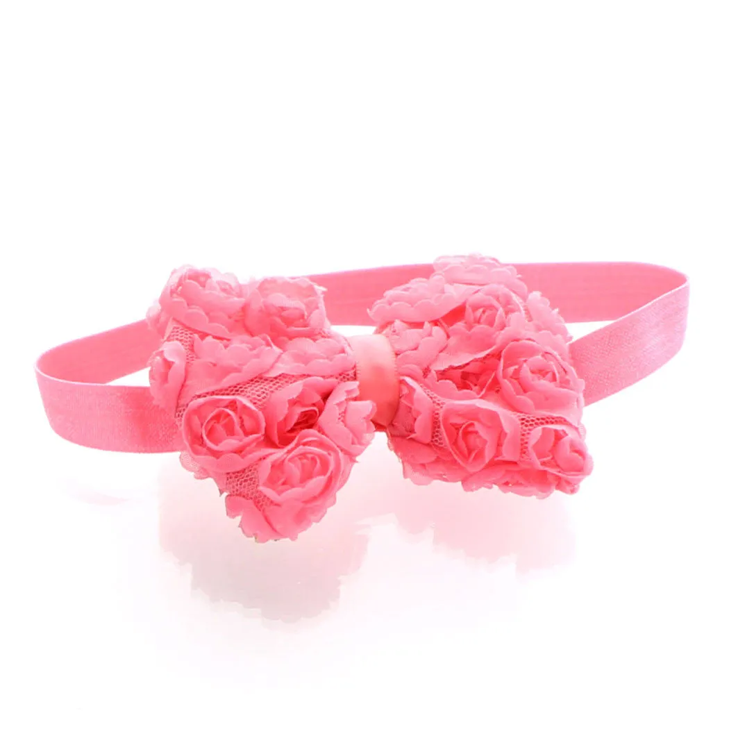 Girls Rose Bow Headband