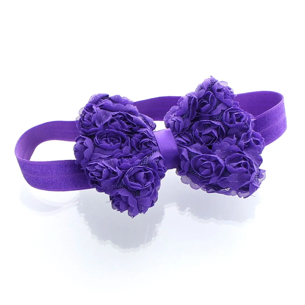 Girls Rose Bow Headband