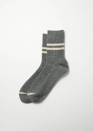 Gray Stripe Merino Wool Socks