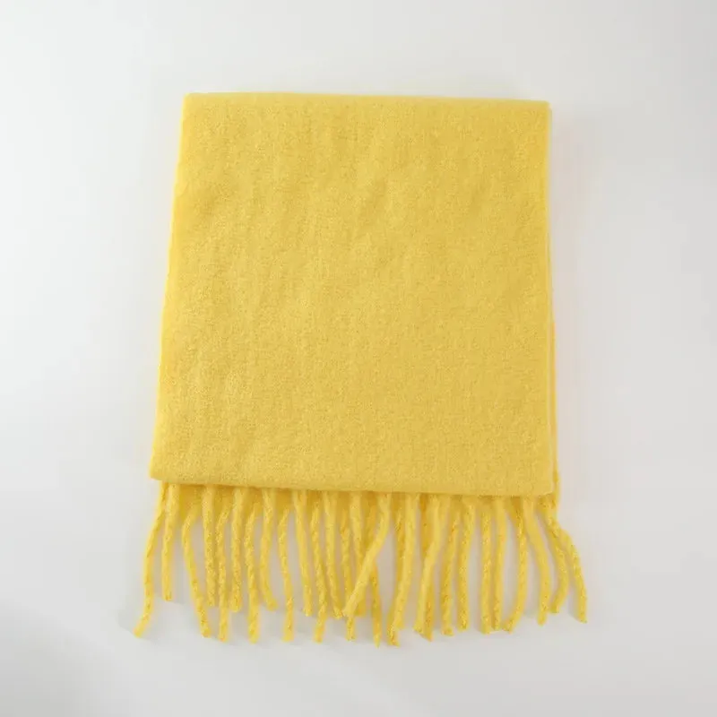 Homemade Scarves 28-Color Long Muffler Soft Thick Mohair Warm Scarf