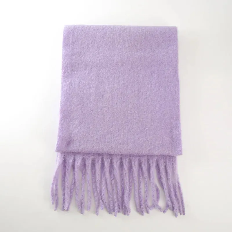 Homemade Scarves 28-Color Long Muffler Soft Thick Mohair Warm Scarf