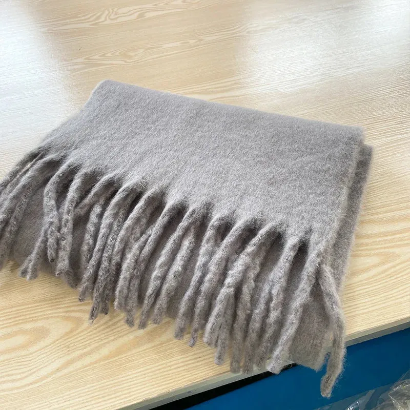 Homemade Scarves 28-Color Long Muffler Soft Thick Mohair Warm Scarf