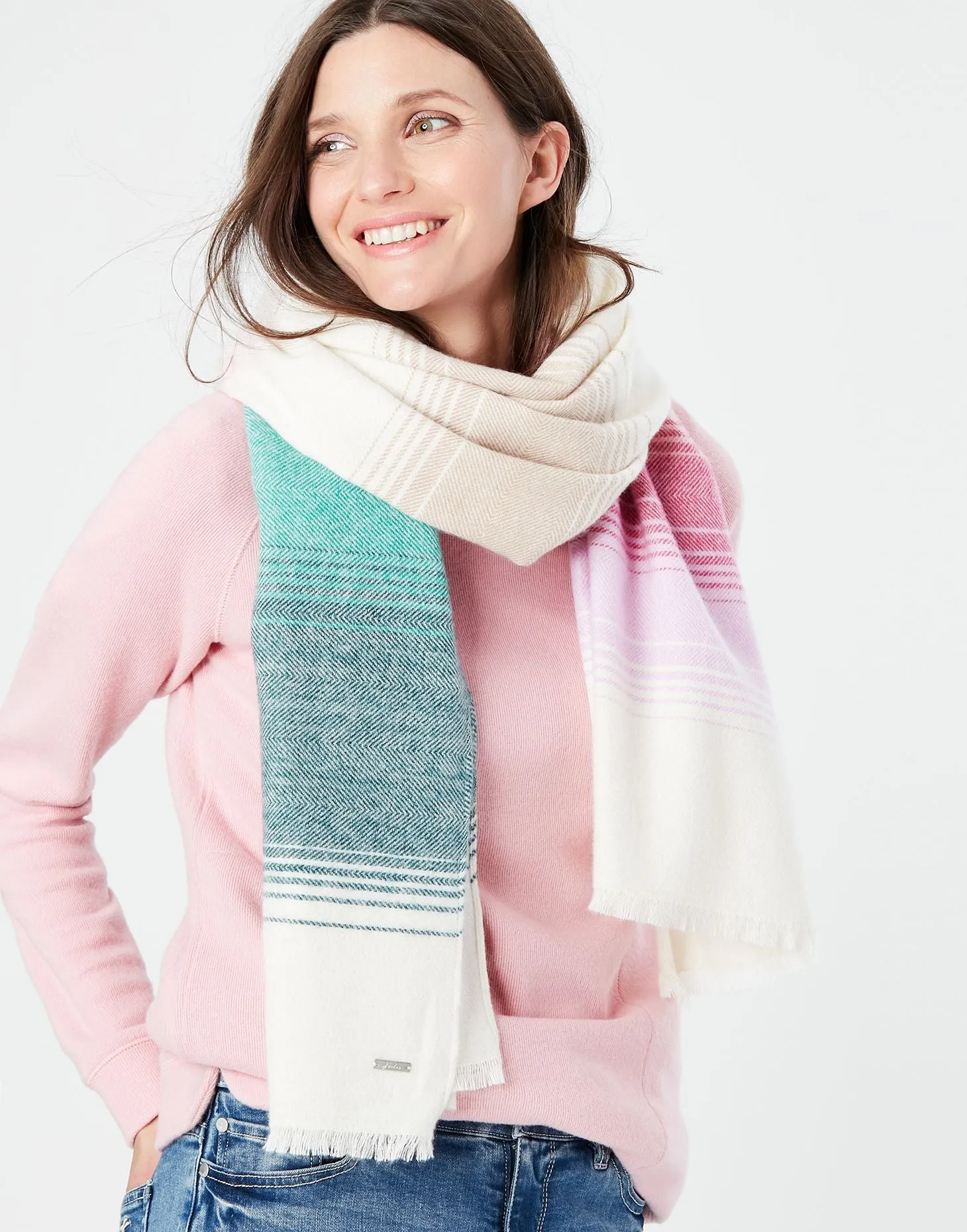 Joules Bridey Checked Warm Scarf