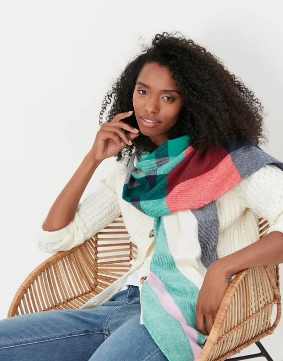 Joules Bridey Checked Warm Scarf