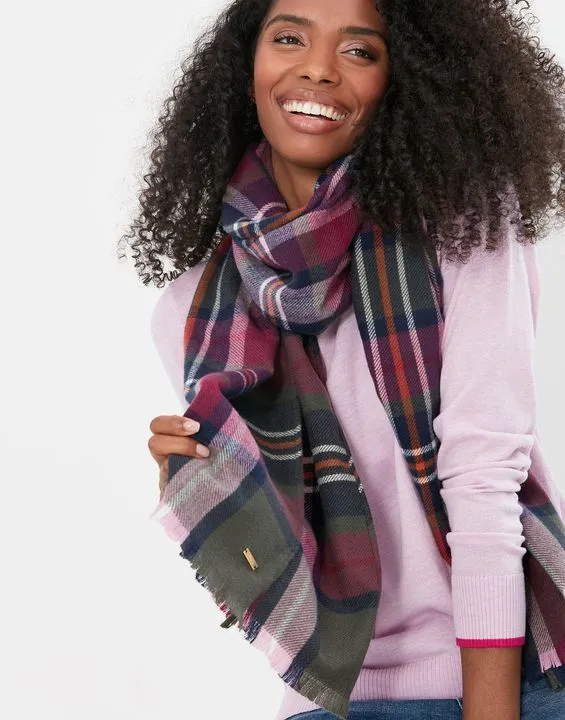 Joules Bridey Checked Warm Scarf