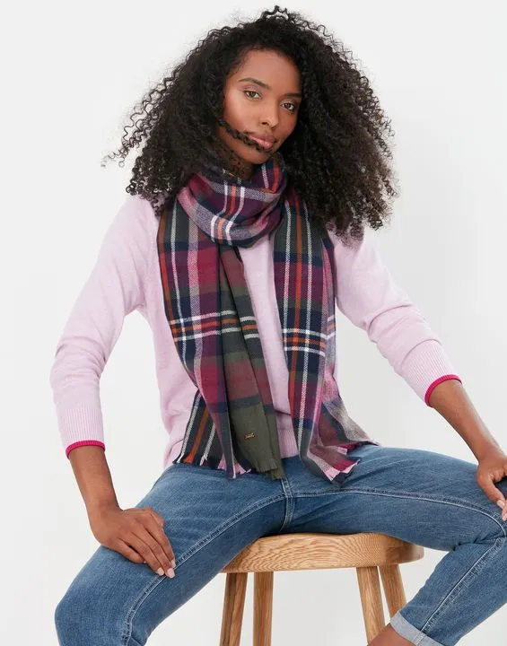 Joules Bridey Checked Warm Scarf