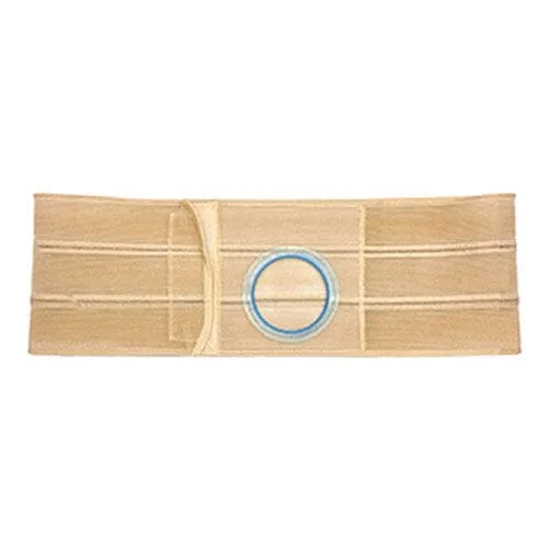Nu-Hope Support Belt, Original Flat Panel, 3-1/2'' Stoma, 6'' Wide, Left, 1'' From Bottom, Prolapse Strap, Large (36'' to 41'' Waist), Beige