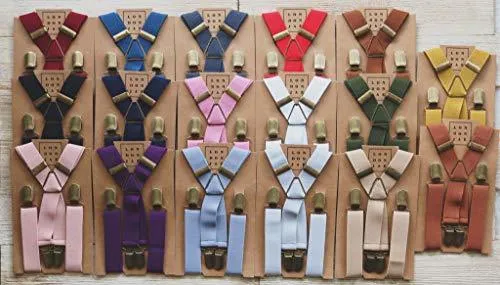 Olive Green Elastic Suspenders