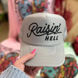 Online Exclusive | Raisin' Hell Foam Trucker Cap in Gray