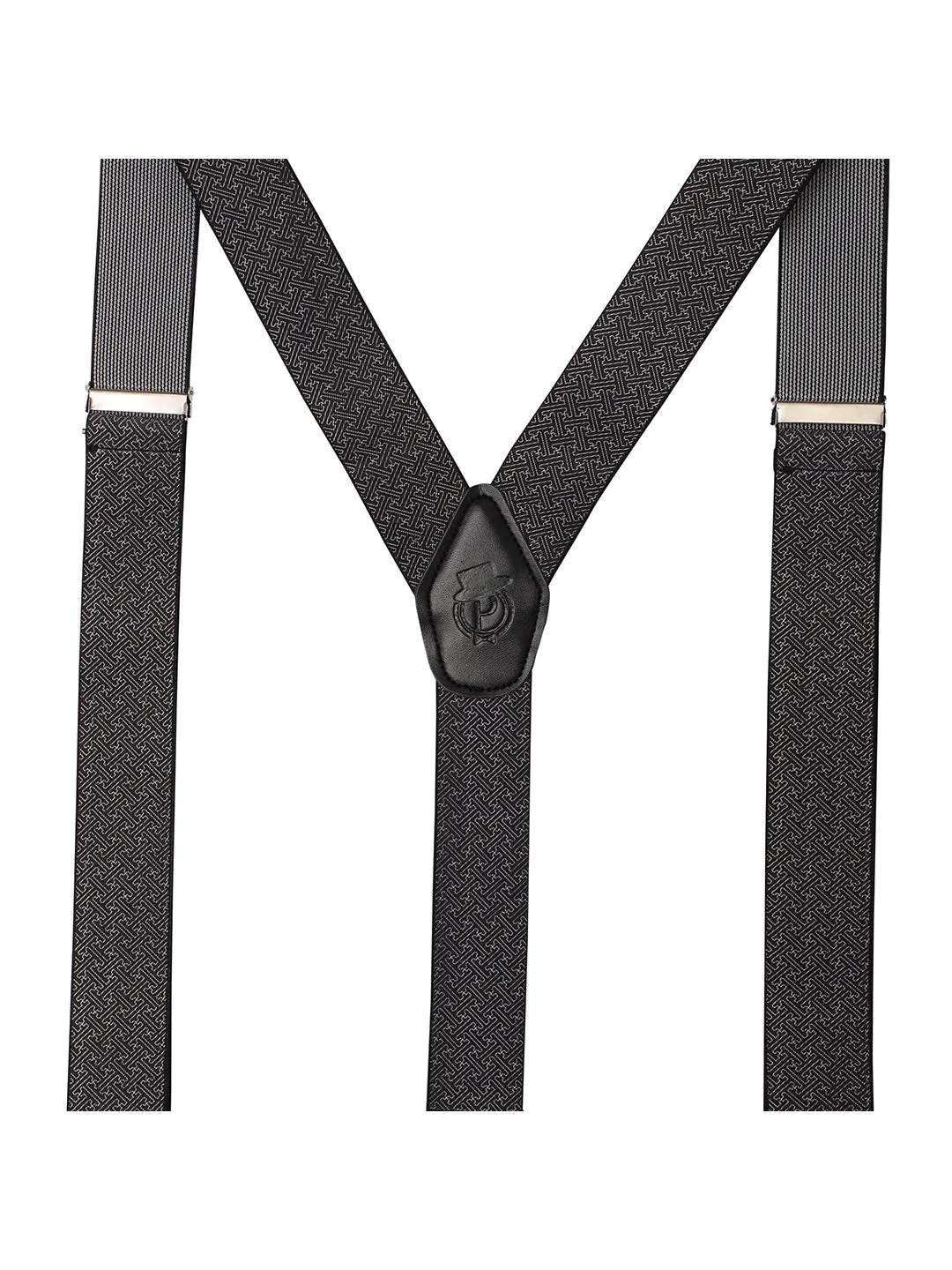 Peluche Black Suspenders for Men