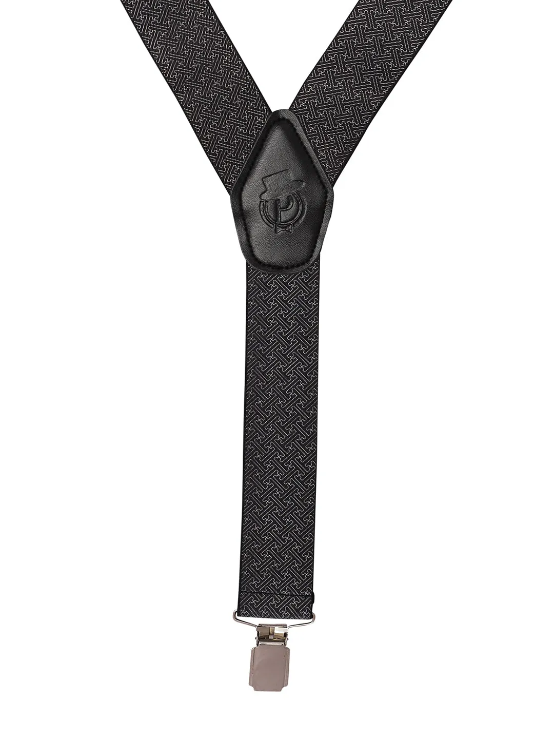 Peluche Black Suspenders for Men
