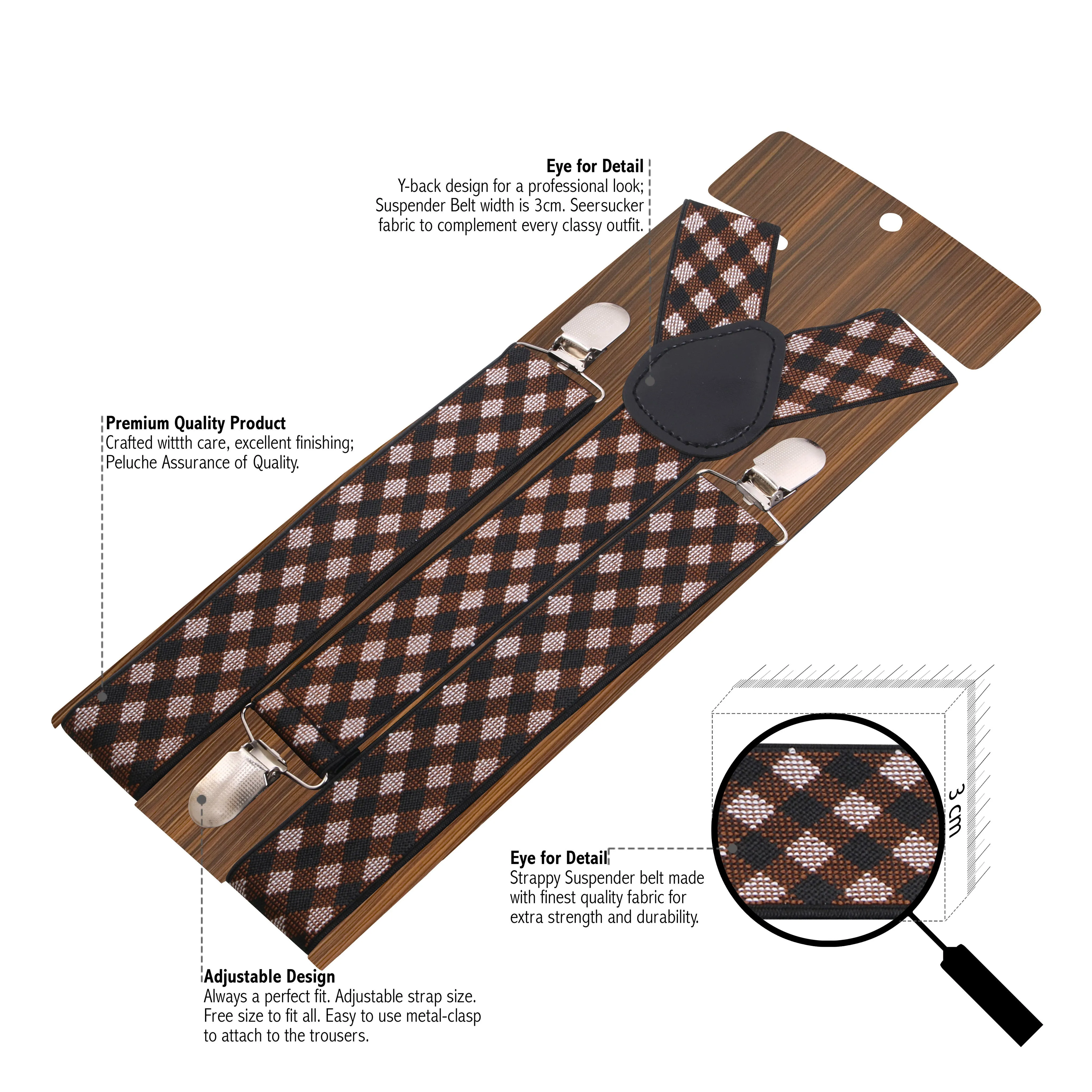 Peluche Checker Me Out Suspender for Men