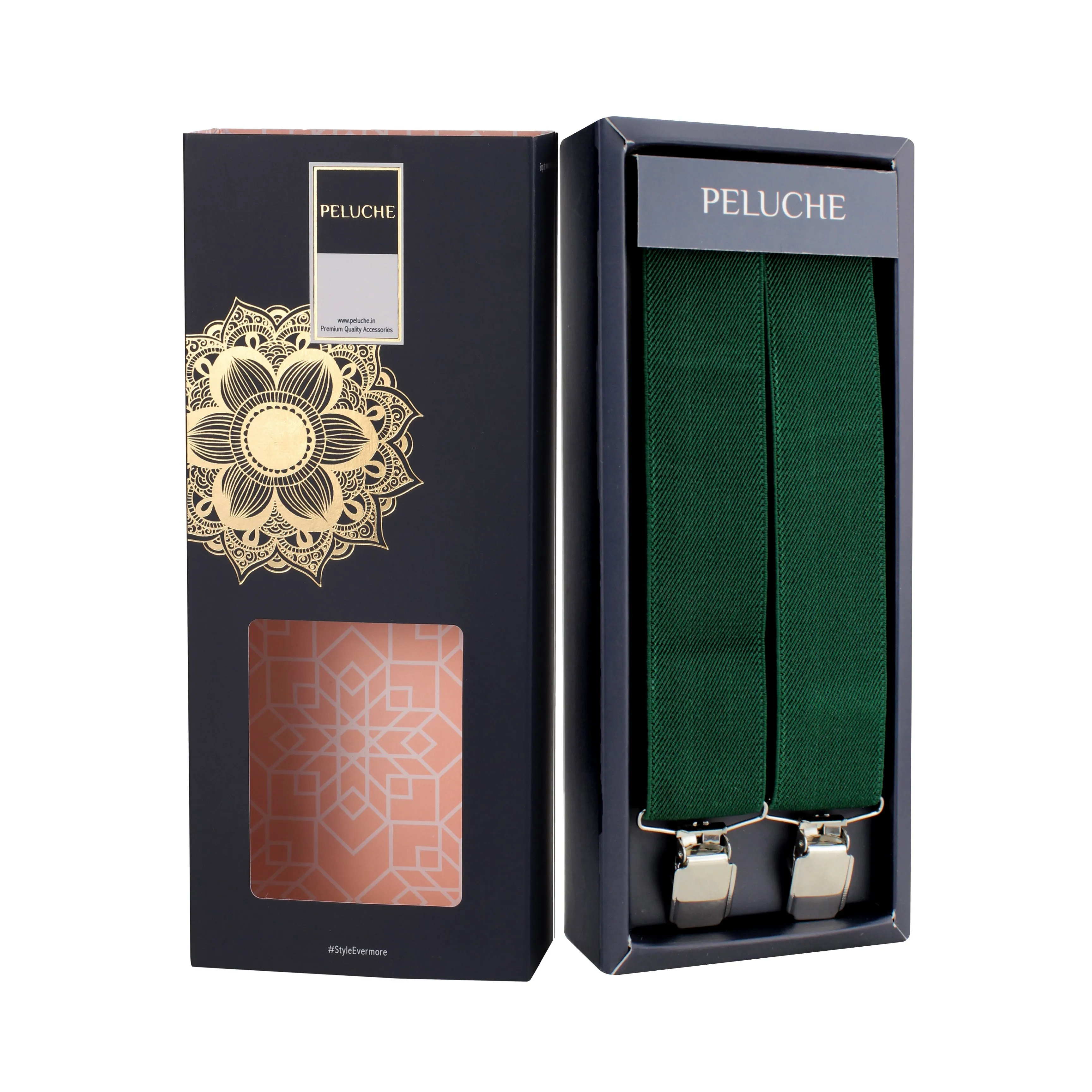 Peluche Nouveau Solid Green Suspender