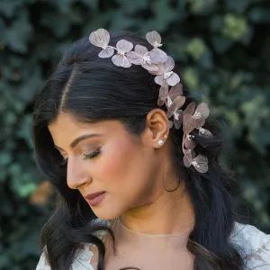"Maira" - Floral Filigree Bridal Headband - Available in Silver, Rose Gold and Yellow Gold
