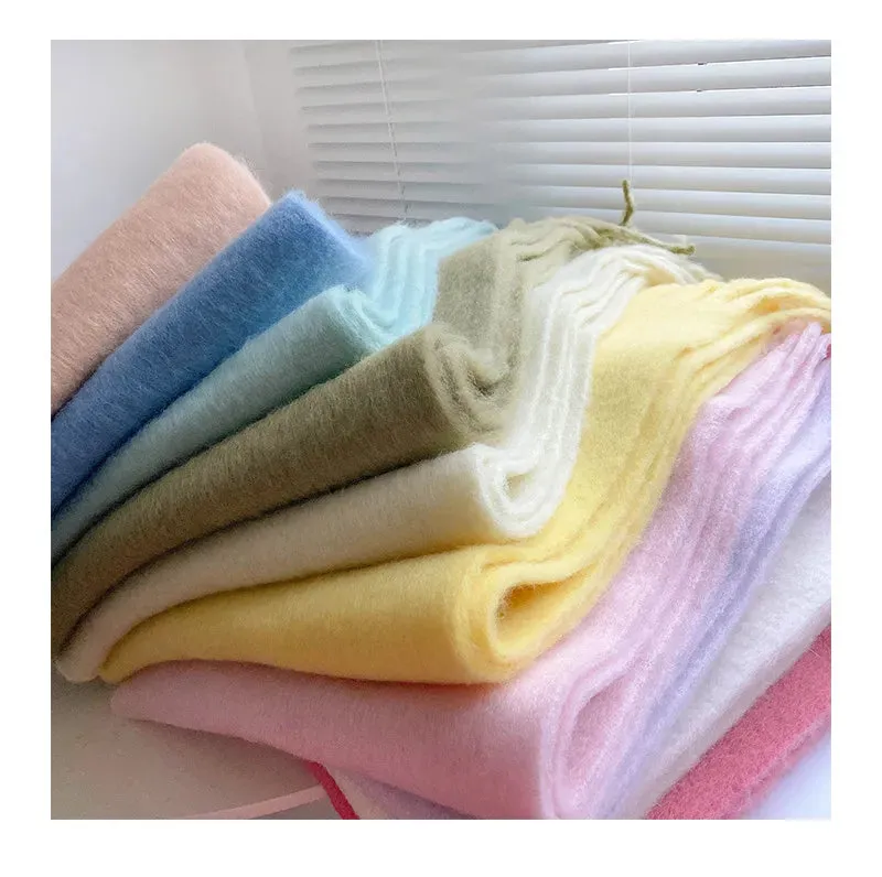 Soft Cashmere-Blend Fringed Scarf