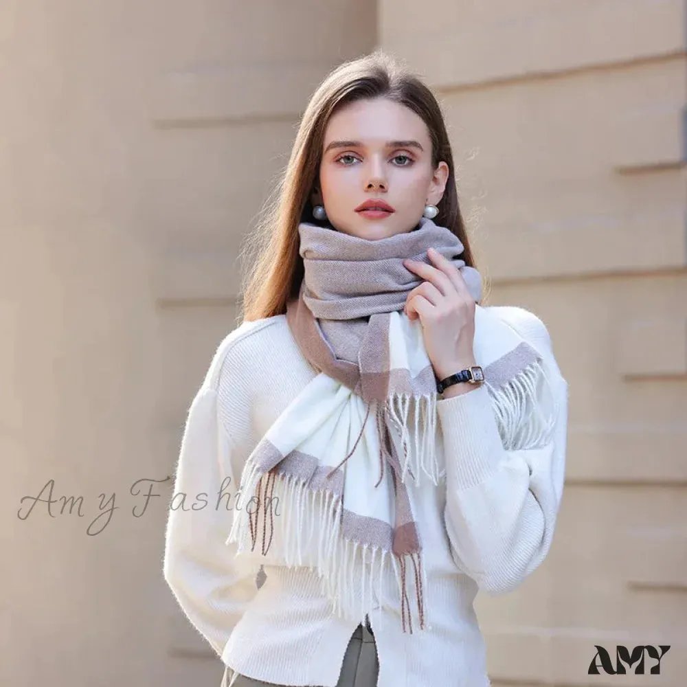 Soft Exotic Turkish Tassel Hijab Scarf - Multifunctional and Versatile Striped Design