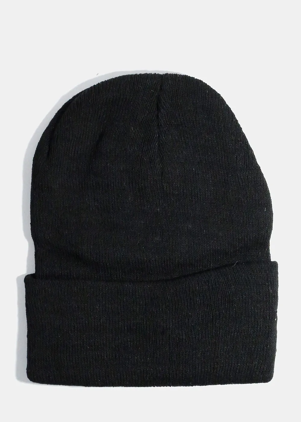 Solid Black Beanie