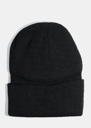 Solid Black Beanie