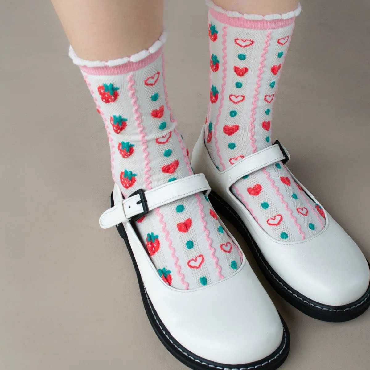 Strawberry & Heart Socks