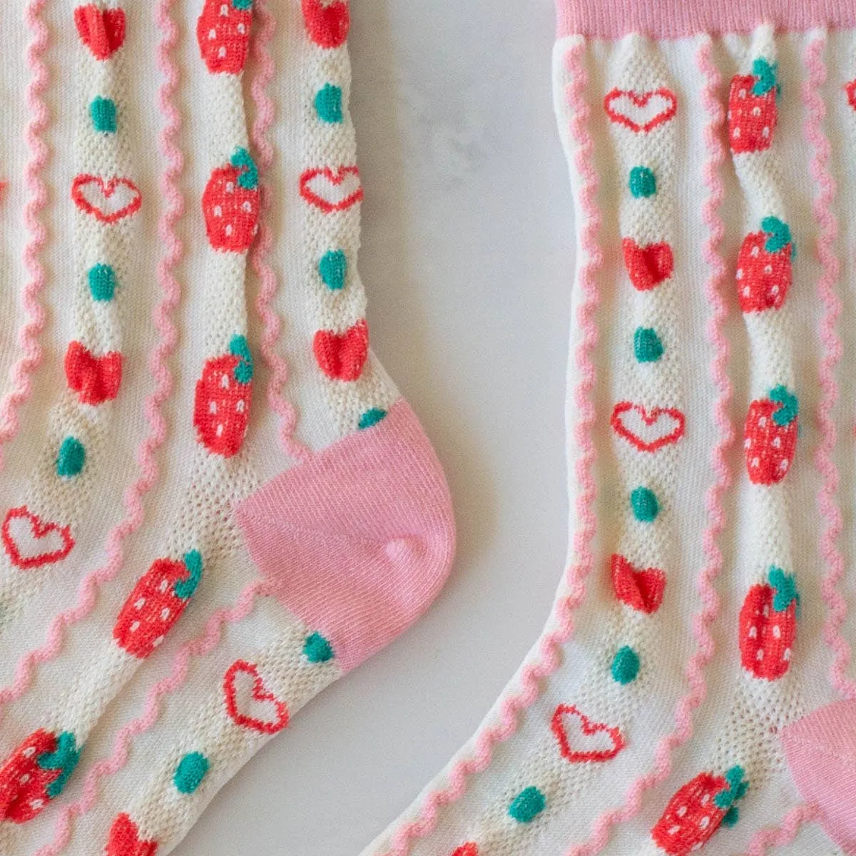 Strawberry & Heart Socks
