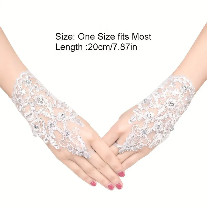 Stunning Lace Hook Gloves for Wedding and Special Events