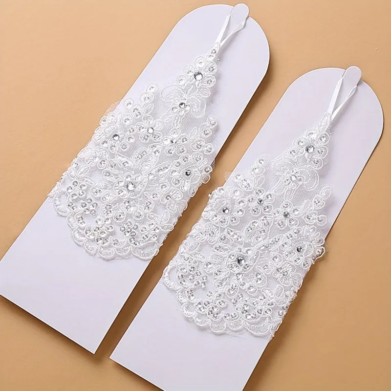 Stunning Lace Hook Gloves for Wedding and Special Events
