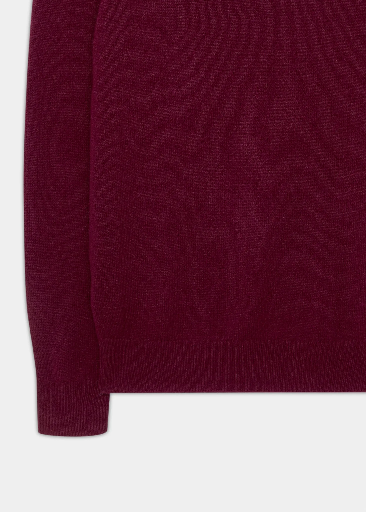 Sutherland Lambswool 1/4 Zip Jumper in Bordeaux - Regular Fit