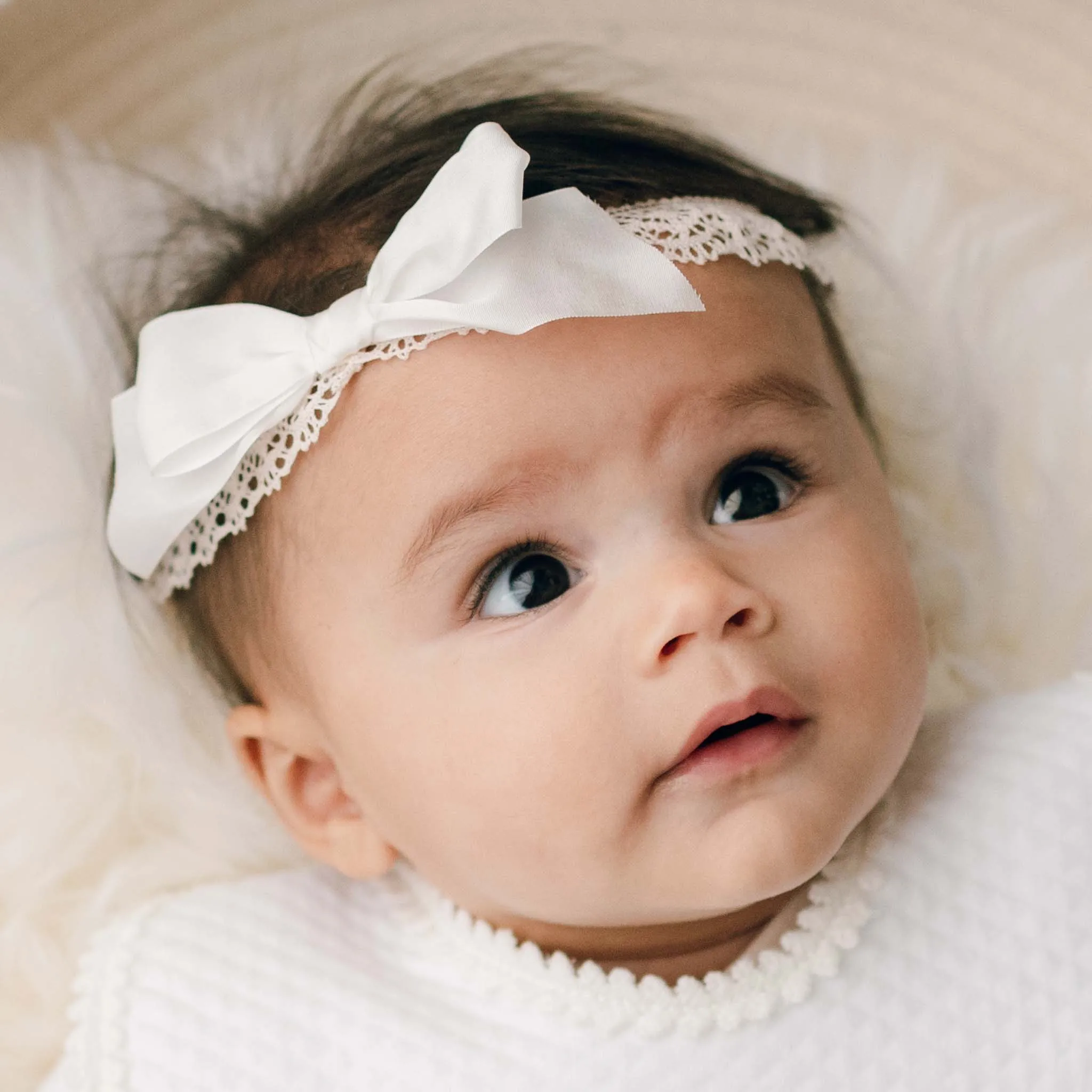 Tessa Lace Christening Headband