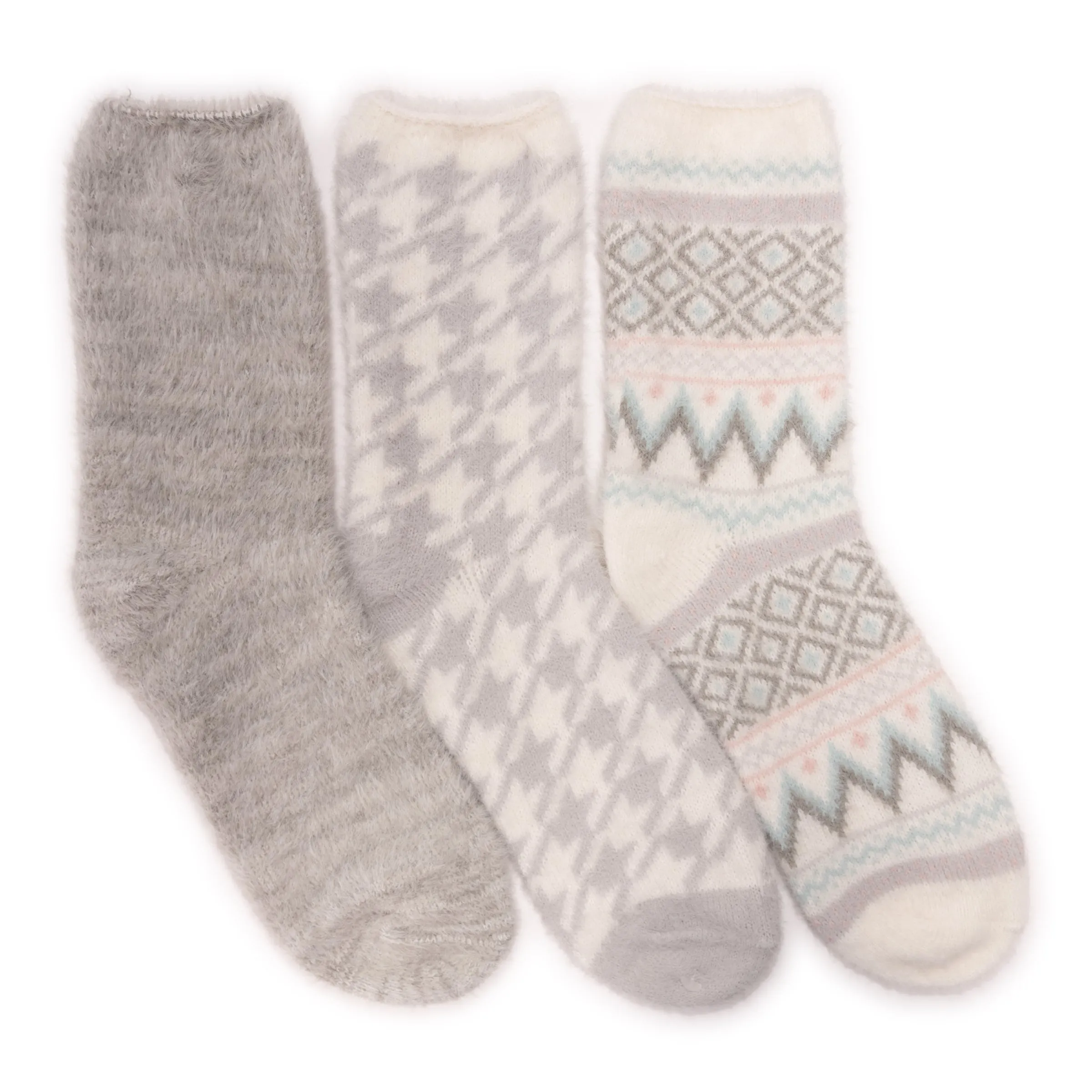 Women's 3 Pair Pack Fuzzy Socks