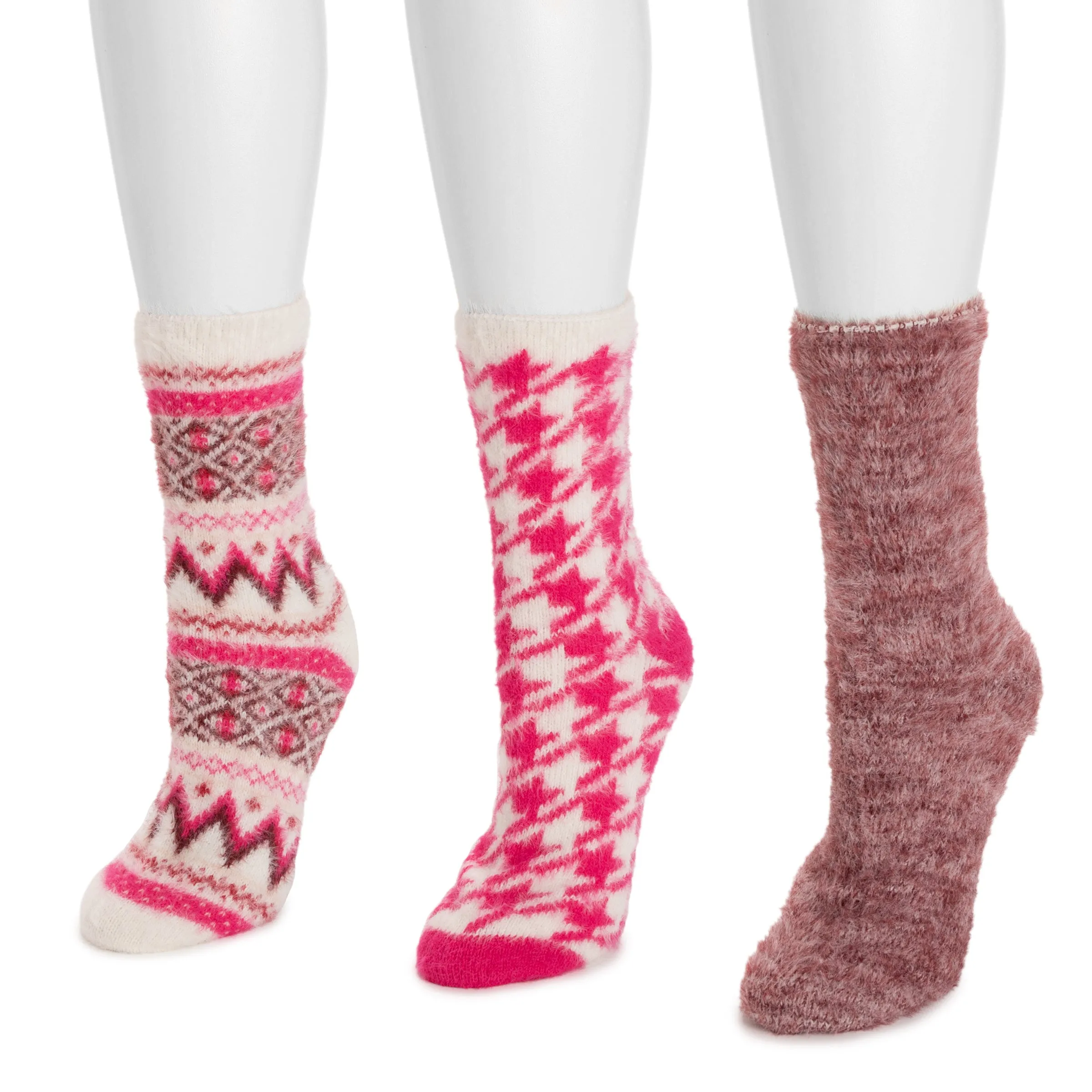 Women's 3 Pair Pack Fuzzy Socks