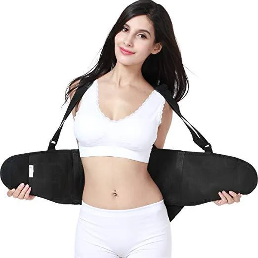 Women's Lumbar Back Support Brace with Suspenders ~ Improved Posture!